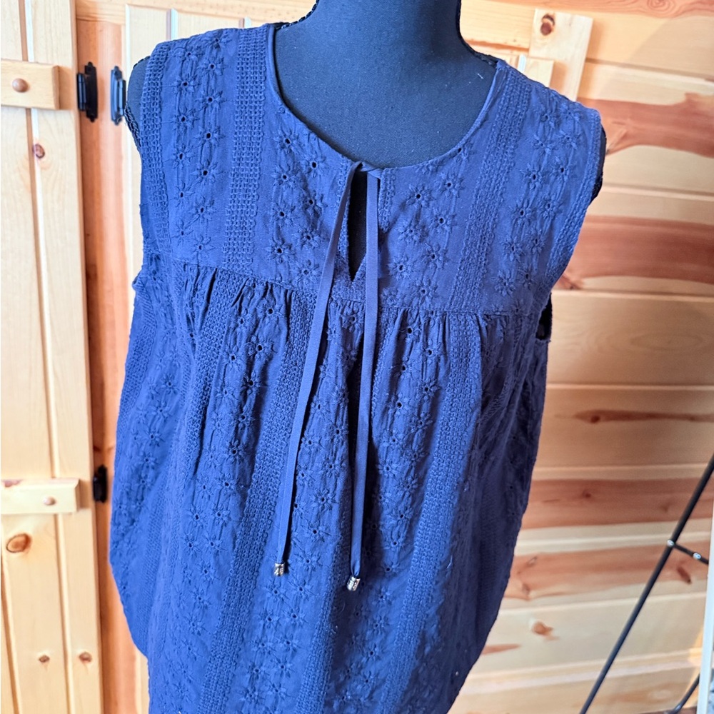 Tommy Hilfiger Navy Blue Lace Tank Top